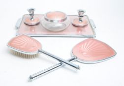 ART DECO STYLE 1970S VANITY DRESSING SET