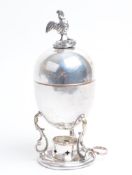 EARLY 20TH CENTURY SILVER PLATED EGG CODDLER