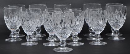 WATERFORD - FIFTEEN COLLEEN CUT CRYSTAL WINE GLASSES