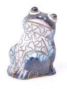 VINTAGE LATE 19TH CENTURY CHINESE CLOISONNE FROG FIGURE