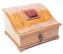 EARLY 20TH CENTURY WALNUT VENEER SEWING BOX
