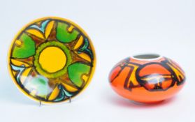 POOLE - TWO MID CENTURY DELPHIS CERAMIC ITEMS