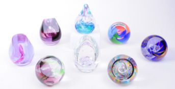 CAITHNESS - COLLECTION OF EIGHT LATE 20TH CENTURY GLASS PAPERWEIGHTS