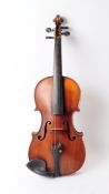 EARLY 20TH CENTURY MAHOGANY VIOLIN