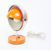 LATE 20TH CENTURY ORANGE AXIS RETRO LAMP IN MANNER OF FLEMMING BRYLLE AND PREBEN JACOBSEN
