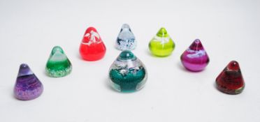CAITHNESS - EIGHT GLASS PAPERWEIGHTS