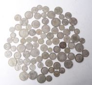 COLLECTION OF .500 SILVER BRITISH COINS