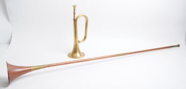 20TH CENTURY POST HORN AND BUGLE