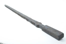 VINTAGE TRIBAL HARD WOODEN CARVED COUNTING STICK