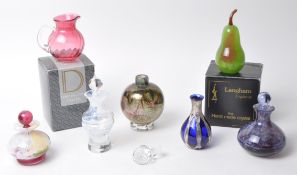 COLLECTION OF LATE 20TH CENTURY STUDIO POTTERY GLASS PIECES