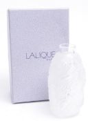 RENE LALIQUE (1860-1945) - 'FEMME FLEURS' CRYSTAL GLASS BID VASE