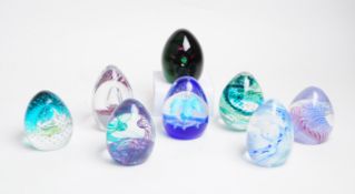 CAITHNESS - EIGHT VINTAGE GLASS PAPERWEIGHTS