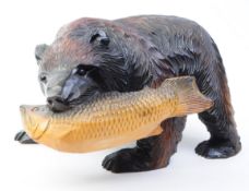 VINTAGE 20TH CENTURY BLACK FOREST CARVED BEAR