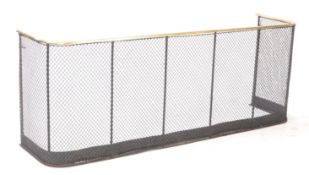 19TH CENTURY VICTORIAN BRASS RAILED & WIRE MESH FIRE FENDER CLUB GALLERY KERB