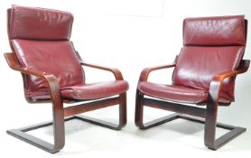 VERIKON, DENMARK - PAIR OF RETRO 1960S DANISH BENTWOOD ARMCHAIRS