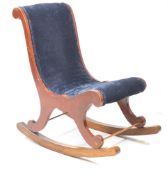 VICTORIAN 19TH CENTURY REVIVAL CHILD'S ROCKING SLIPPER CHAIR