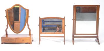 GROUP OF THREE TOILET SWING MIRRORS