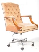 GAINSBOROUGH STYLE BUTTON BACK 1970S OFFICE CHAIR