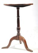 GEORGE III 19TH CENTURY OAK PEDESTAL TRIPOD TABLE