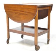 1940s WALNUT TWO TIER SERVING BUTLERS DRINKS TROLLEY