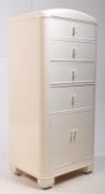 VINTAGE 20TH CENTURY PAINTED KITCHEN TALLBOY CHEST OF DRAWERS