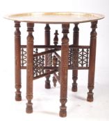 20TH CENTURY INDIAN BRASS BENARES FOLDING OCCASIONAL TABLE