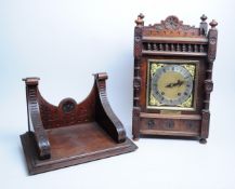 W & H - 20TH CENTURY GERMAN TING TANG MAHOGANY CASED BRACKET CLOCK