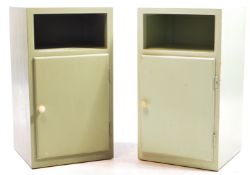 PAIR OF PAINTED BEDSIDE CABINETS