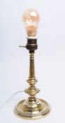 ITALIAN 1930S ART DECO BRASS DESK LIGHT WITH SIEMENS & HALSKE FIXTURE