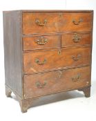 GEORGE III MAHOGANY BUREAU SECRETAIR CHEST OF DRAWERS