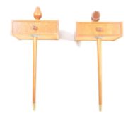 PAIR OF MID CENTURY TEAK FLOATING BEDSIDES