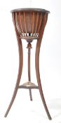 EDWARDIAN EARLY 20TH CENTURY MAHOGANY THREE LEGGED JARDINERE