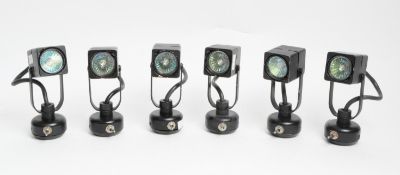 SIX ITALIAN LATE 20TH CENTURY REGGIANI DESIGNER MICRO SPOT LIGHTS