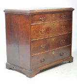 18TH CENTURY GEORGE III OAK CHEST OF DRAWERS