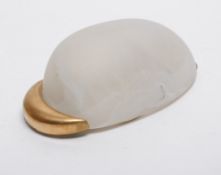 ITALIAN MID CENTURY SWIRL EFFECT GLASS AND BRASS MOUNT WALL LIGHT