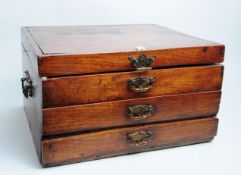 EARLY 20TH CENTURY OAK BESPOKE TWO DRAWER SEWING CHEST