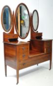 EDWARDIAN MAHOGANY MAHOGANY DROP CENTRE DRESSING TABLE CHEST