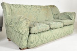 1920S ART DECO OAK FRAMED THREE SEAT SOFA SETTEE - ROYAL CRESCENT BATH