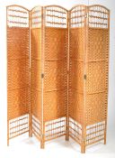 VINTAGE MID CENTURY FOUR FOLD DISCRETION SCREEN