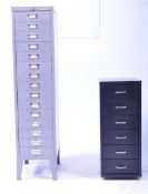 BISLEY - TWO MODERN METAL OFFICE FILING CABINETS