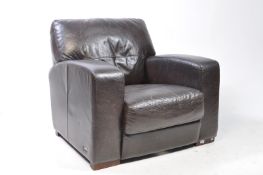 VINTAGE 20TH CENTURY LEATHER ART DECO CLUB ARMCHAIR