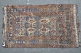 VINTAGE 20TH CENTURY PERSIAN YILDIZ PRAYER FLOOR RUG MAT
