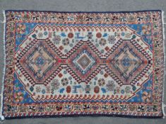 VINTAGE 20TH CENTURY PERSIAN IRANIAN YALAMEH FLOOR CARPET RUG