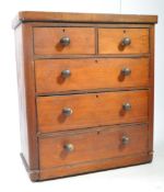 19TH CENTURY VICTORIAN MAHOGANY CHEST OF DRAWERS