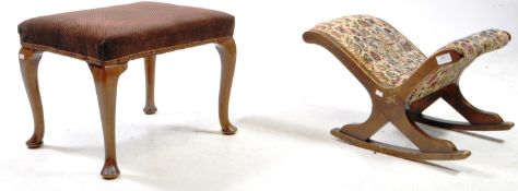 TWO VINTAGE 20TH CENTURY FOOT STOOLS