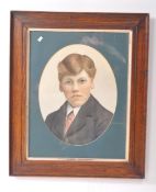 20TH CENTURY WATERCOLOUR / GOUACHE SCHOOL BOY PORTRAIT PAINTING