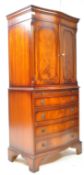 QUEEN ANNE REVIVAL FLAME MAHOGANY COCKTAIL DRINKS CABINET
