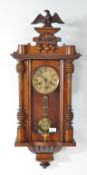 19TH CENTURY VICTORIAN MAHOGANY WALL CLOCK