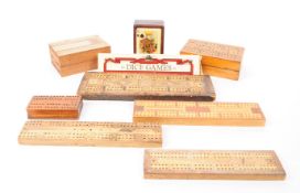 COLLECTION OF 20TH CENTURY VINTAGE CRIBBAGE BOARDS