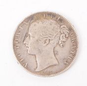 1847 QUEEN VICTORIA YOUNG HEAD SILVER CROWN COIN